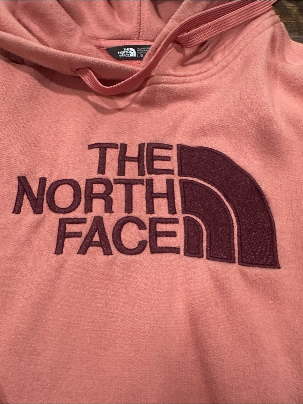 The North Face woman’s Coral Hooded Sweatshirt embroidered logo Size Large - Picture 7 of 8